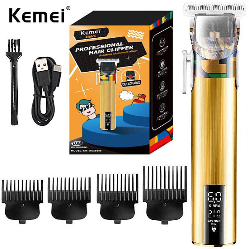 Kemei Original adjustable cordless professional hair trimmer for men rechargeable beard hair clipper electric haircut machine
Kemei Original adjustable cordless professional hair trimmer for men rechargeable beard hair clipper electric haircut machine