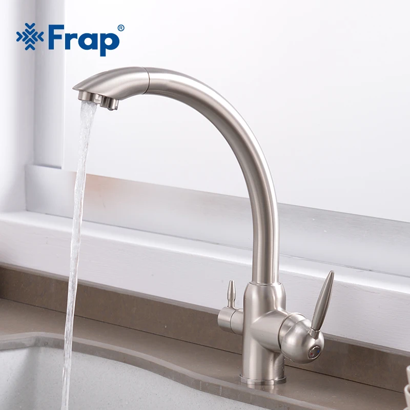 Frap Brushed Kitchen Faucet Deck Mounted Cold And Hot Water Mixer Single Handle Double Hole Sink Faucet Tap Y40046
Frap Brushed Kitchen Faucet Deck Mounted Cold And Hot Water Mixer Single Handle Double Hole Sink Faucet Tap Y40046