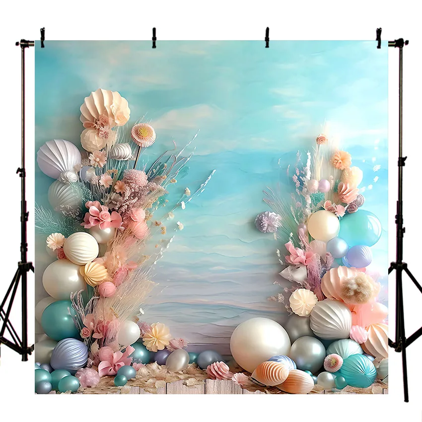 

Фон для фотосъемки Mehofond под морем Русалка ракушка девушка день рождения торт разбивать портрет Декор фото фон студия