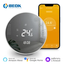 Beok Tuya Wifi Smart Thermostat Floor Heating Gas Boiler Temperature Regulator Programmable Works with Alice, Alexa, Google