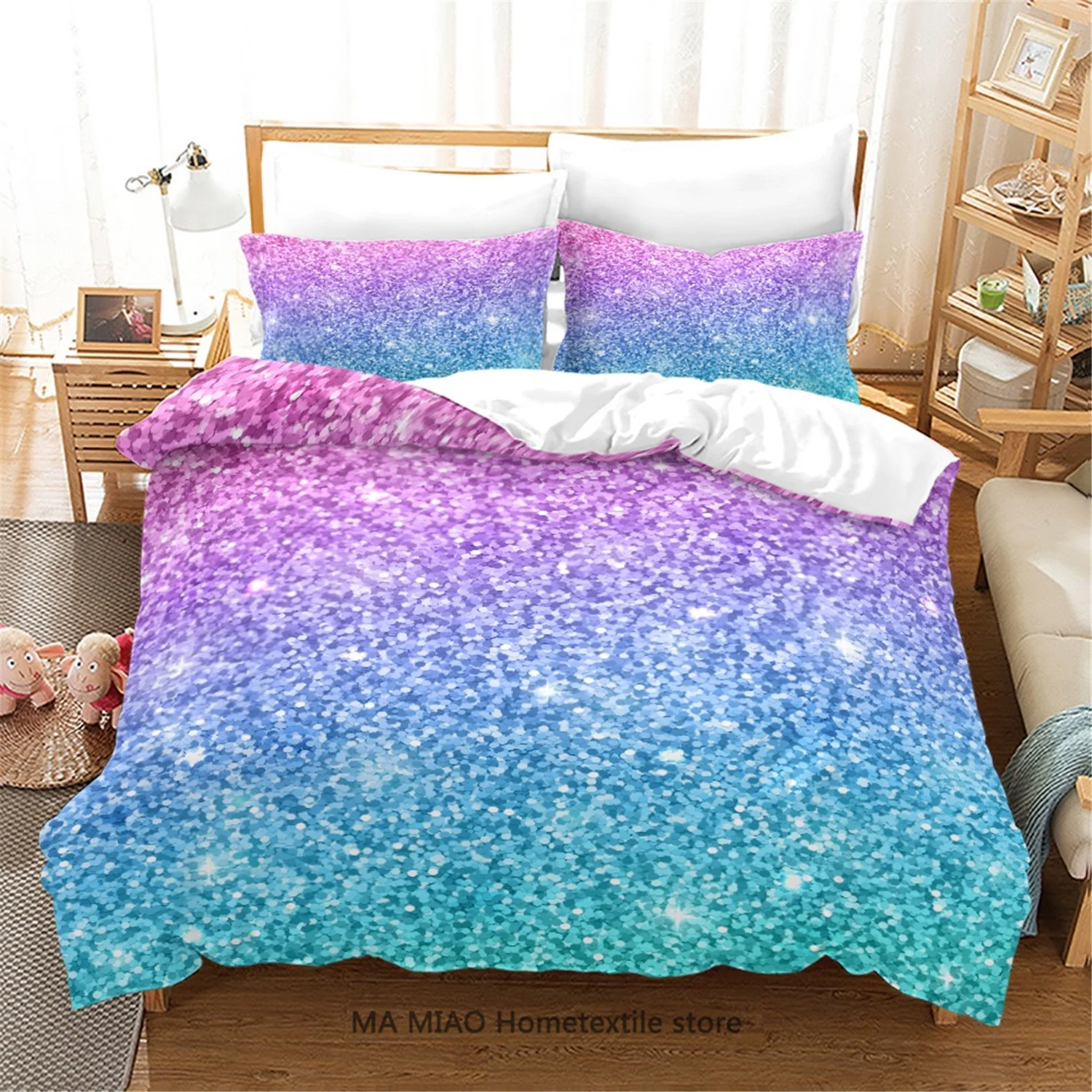 Fashion Gradient Bedding Sets Luxury Colorful Starry Sky Duvet Cover Set Comforter Cover Soft Polyester 2/3pcs with Pillowcase
Fashion Gradient Bedding Sets Luxury Colorful Starry Sky Duvet Cover Set Comforter Cover Soft Polyester 2/3pcs with Pillowcase