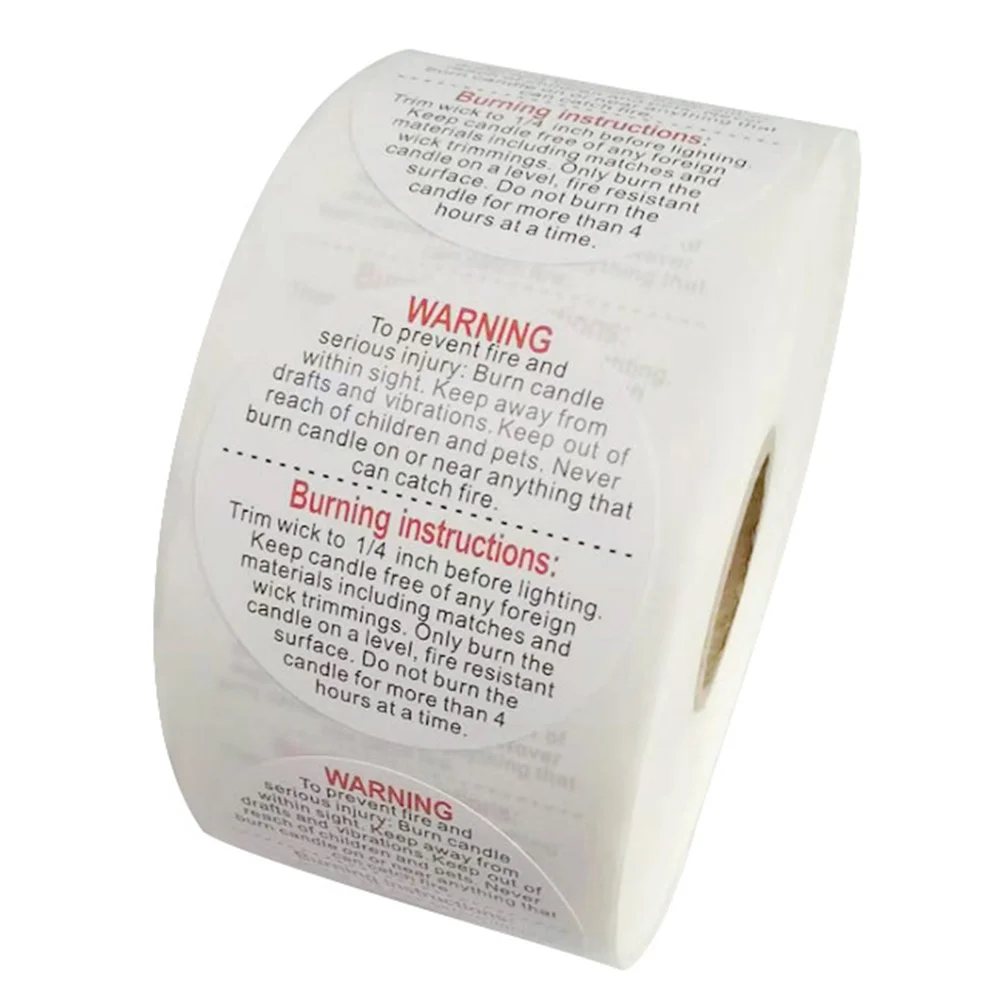 500Pcs 3.8cm Candle Warning Label Candle Jar Container Sticker Waterproof Candle Safety Label Vow Sticker Label
500Pcs 3.8cm Candle Warning Label Candle Jar Container Sticker Waterproof Candle Safety Label Vow Sticker Label