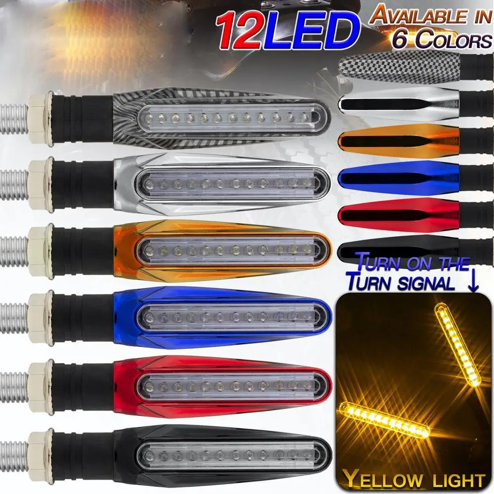 1 Pair Turn Signals Motorcycle Accessories Modification Universal Flat-shaped 12 Led Turn Signal Lights
1 Pair Turn Signals Motorcycle Accessories Modification Universal Flat-shaped 12 Led Turn Signal Lights