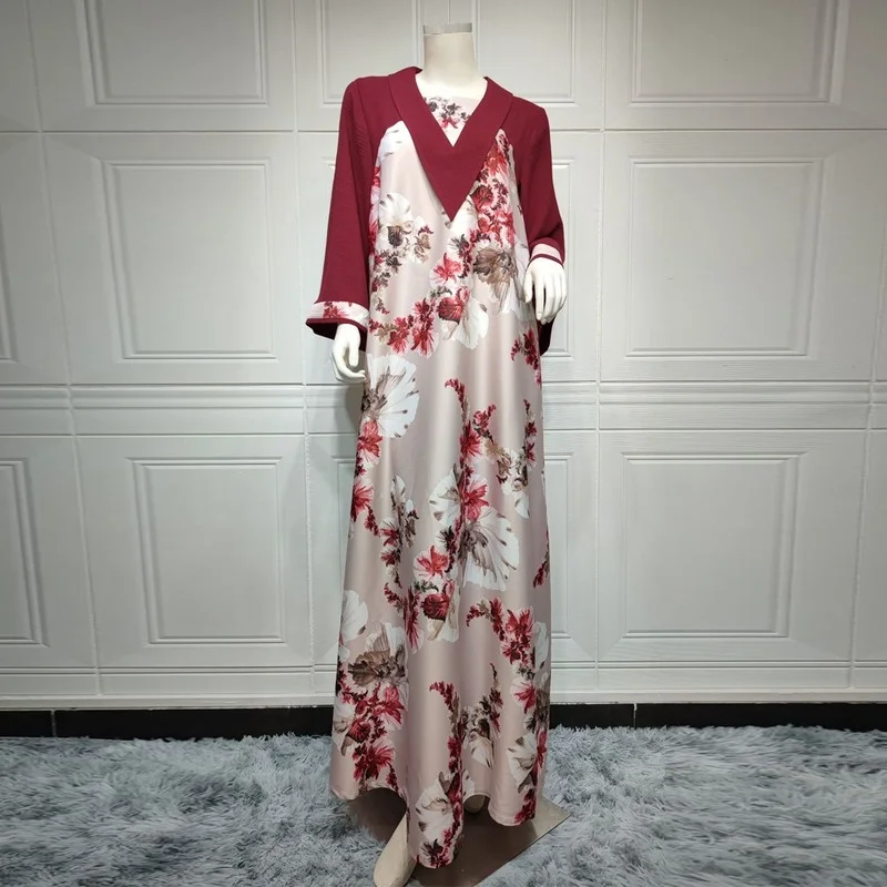 Muslim Dubai Abaya Islamic Clothes For Women Floral Print Boho Dresses Islamic Clothing Long Sleeve Elegant Party Gown Boubou
Muslim Dubai Abaya Islamic Clothes For Women Floral Print Boho Dresses Islamic Clothing Long Sleeve Elegant Party Gown Boubou