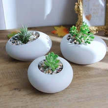 Diy Crystal Drop Glue Oval Potted Candle Holder Ornament Cement Plaster Silicone Mold Concrete Stone Epoxy Resin Molds