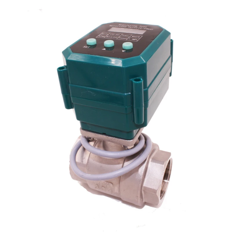 

DC24V input 2-way or 3-way 4-20mA proportional control modulating type motorized ball valve for micro control water flow