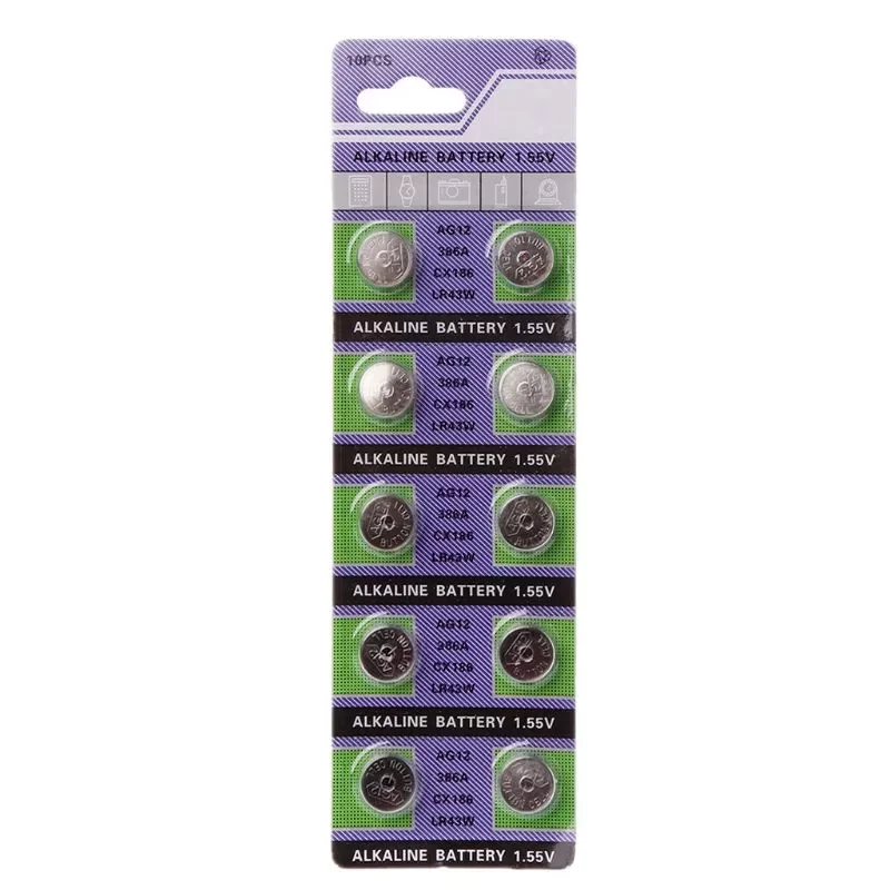 NEW Alkaline Battery AG12 1.5V LR43 386 Button Coin Cell Watch Toys Batteries Control Remote SR43 186 SR1142 LR1142
NEW Alkaline Battery AG12 1.5V LR43 386 Button Coin Cell Watch Toys Batteries Control Remote SR43 186 SR1142 LR1142