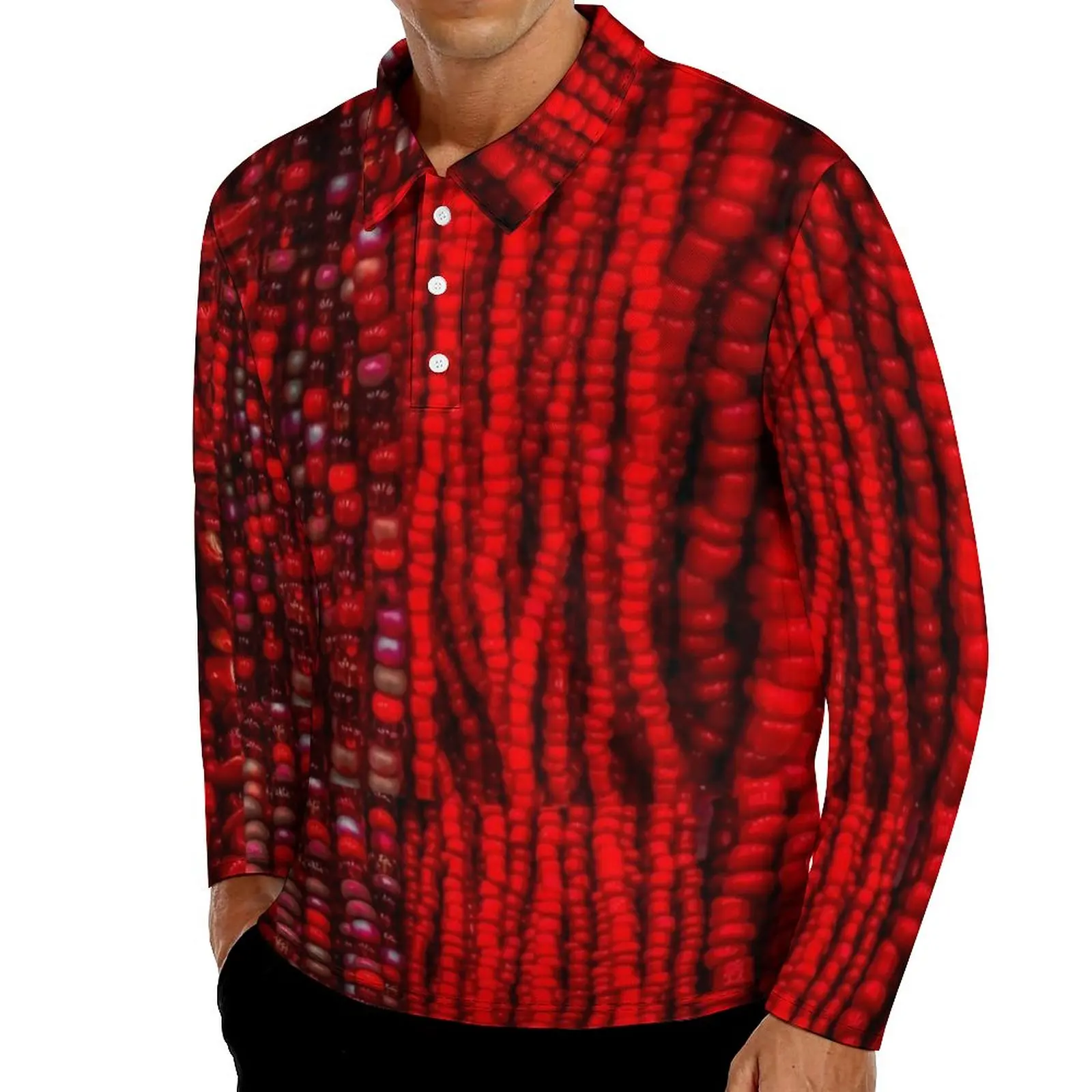 Red Beads Print Casual T-Shirts Modern Art Polo Shirt Mens Cool Shirt Spring Long Sleeve Graphic Clothing Large Size 
Red Beads Print Casual T-Shirts Modern Art Polo Shirt Mens Cool Shirt Spring Long Sleeve Graphic Clothing Large Size