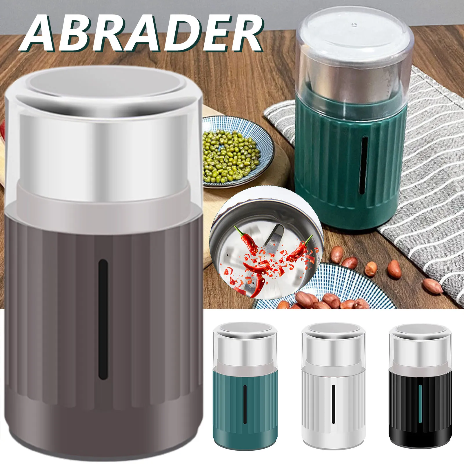 Abrader Electric With Stainless Steel Blade For Coffee Beans Spice Grain Grinder Fine Grinding Durable Space Saving Kitchen Appl
Abrader Electric With Stainless Steel Blade For Coffee Beans Spice Grain Grinder Fine Grinding Durable Space Saving Kitchen Appl