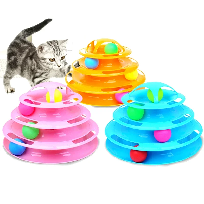 Cat Toy Carousel Four-Layer Fun Detachable Three Colors Available Built-In Ball Can Be Played with Other Toys Plastic Material
Cat Toy Carousel Four-Layer Fun Detachable Three Colors Available Built-In Ball Can Be Played with Other Toys Plastic Material
