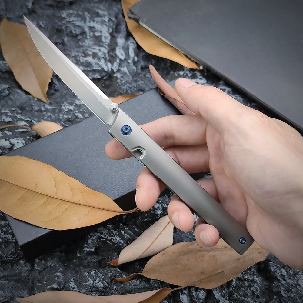 7096 Folding Pocket Knife Outdoor Camping Tactical Knife TC4 Titanium Handle Self-defense Hunt Tool Survival Combat Knife M390
7096 Folding Pocket Knife Outdoor Camping Tactical Knife TC4 Titanium Handle Self-defense Hunt Tool Survival Combat Knife M390