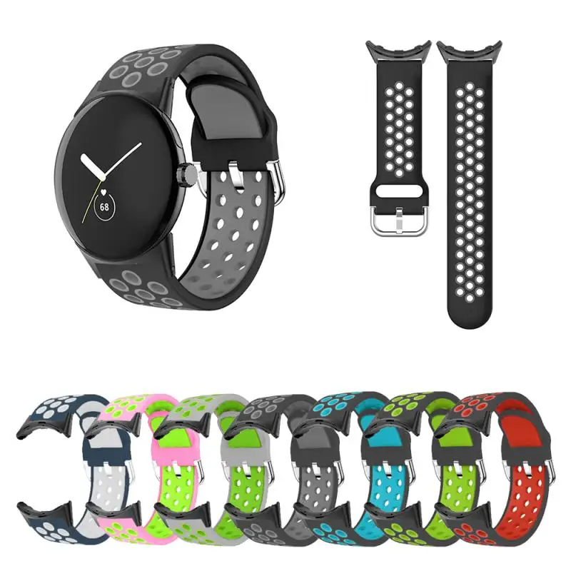 Silicone Watch Band Breathable Watch Accessories Double Color Sport Breatheable For Pixel Watch Active Bracelet Watch Strap Soft
Silicone Watch Band Breathable Watch Accessories Double Color Sport Breatheable For Pixel Watch Active Bracelet Watch Strap Soft