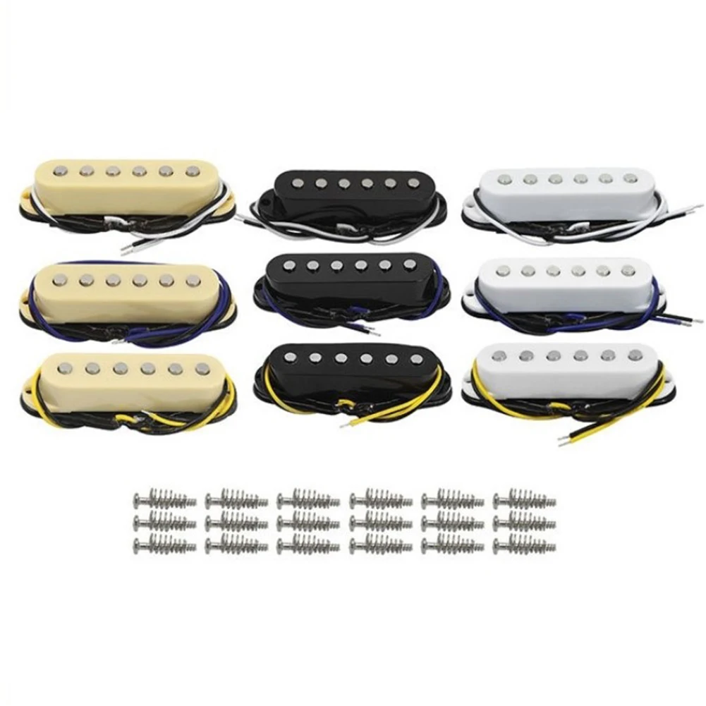 FLEOR ST Electric Guitar Pickup Single Coil SSS Neck Middle Bridge Set N+M+B Vintage Single Coil Pickups For Strat Style
FLEOR ST Electric Guitar Pickup Single Coil SSS Neck Middle Bridge Set N+M+B Vintage Single Coil Pickups For Strat Style