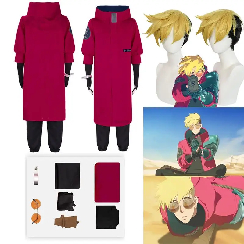 Anime Trigun Stampede Vash The Stampede Cosplay Costume Vash The Stampede Wig Coat Pants Outfits Halloween Clothes for Man
Anime Trigun Stampede Vash The Stampede Cosplay Costume Vash The Stampede Wig Coat Pants Outfits Halloween Clothes for Man