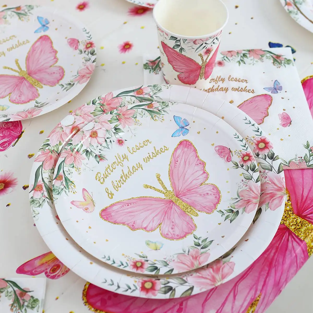 Pink Butterfly Birthday Tableware Backdrop Happy 1st Birthday Party Decorations Kids Girl Butterfly Decor Supplies Baby Shower
Pink Butterfly Birthday Tableware Backdrop Happy 1st Birthday Party Decorations Kids Girl Butterfly Decor Supplies Baby Shower