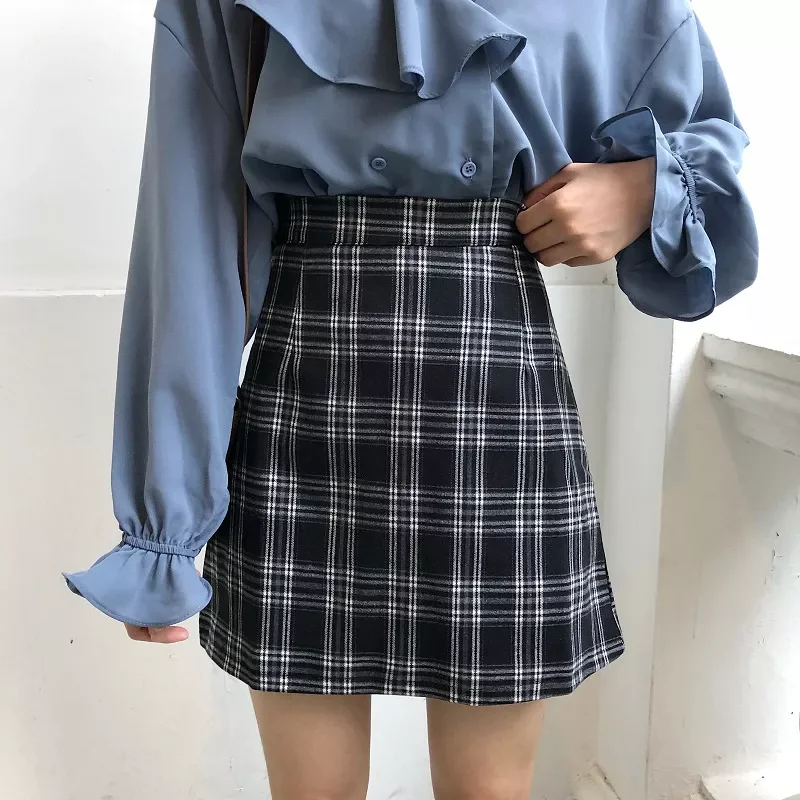 Skirts Women Retro Plaid Summer Mini Skirt A-line Ulzzang High Waist Students New Arrival Fashion Girls Female Stylish Fit 2XL 
Skirts Women Retro Plaid Summer Mini Skirt A-line Ulzzang High Waist Students New Arrival Fashion Girls Female Stylish Fit 2XL