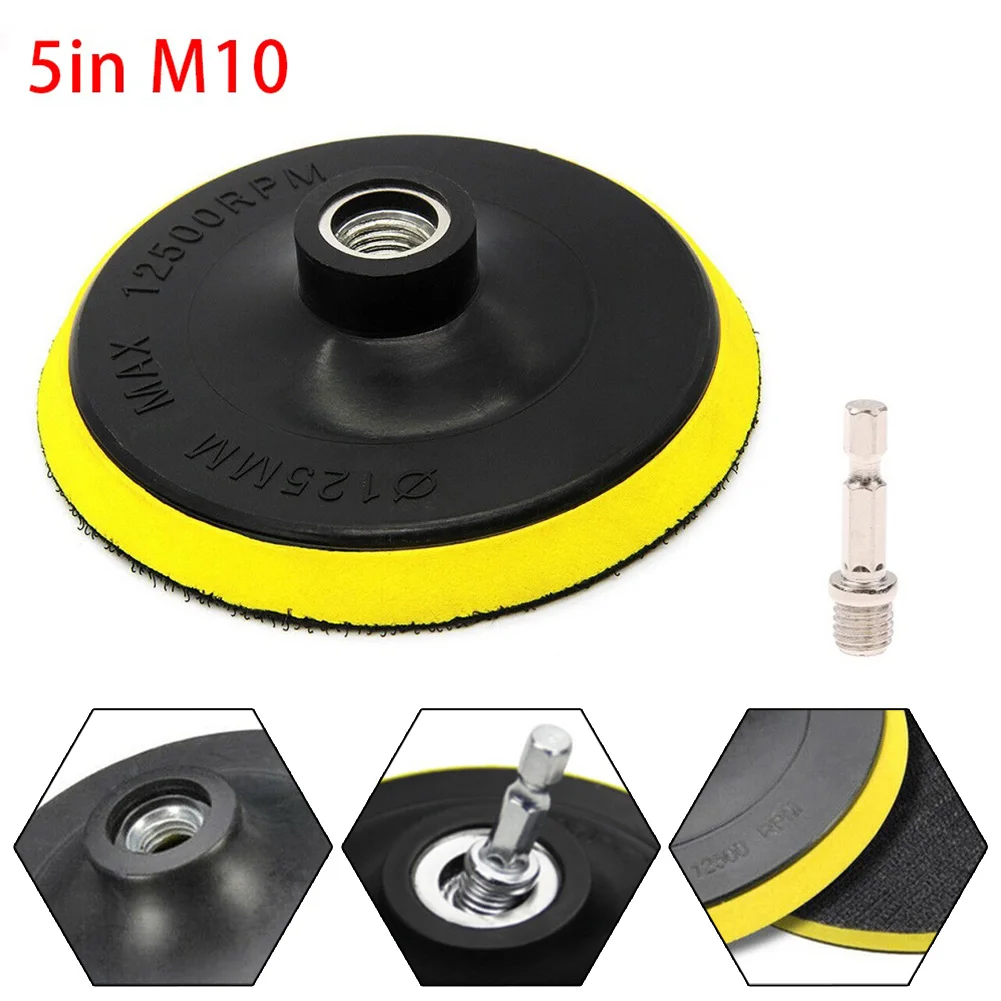 125mm Hook Loop Buffing Pads Rotary Backing Pad M10 Drill Adapter Abrasive Sanding Disc For Grinder Electric Drill Polishing
125mm Hook Loop Buffing Pads Rotary Backing Pad M10 Drill Adapter Abrasive Sanding Disc For Grinder Electric Drill Polishing