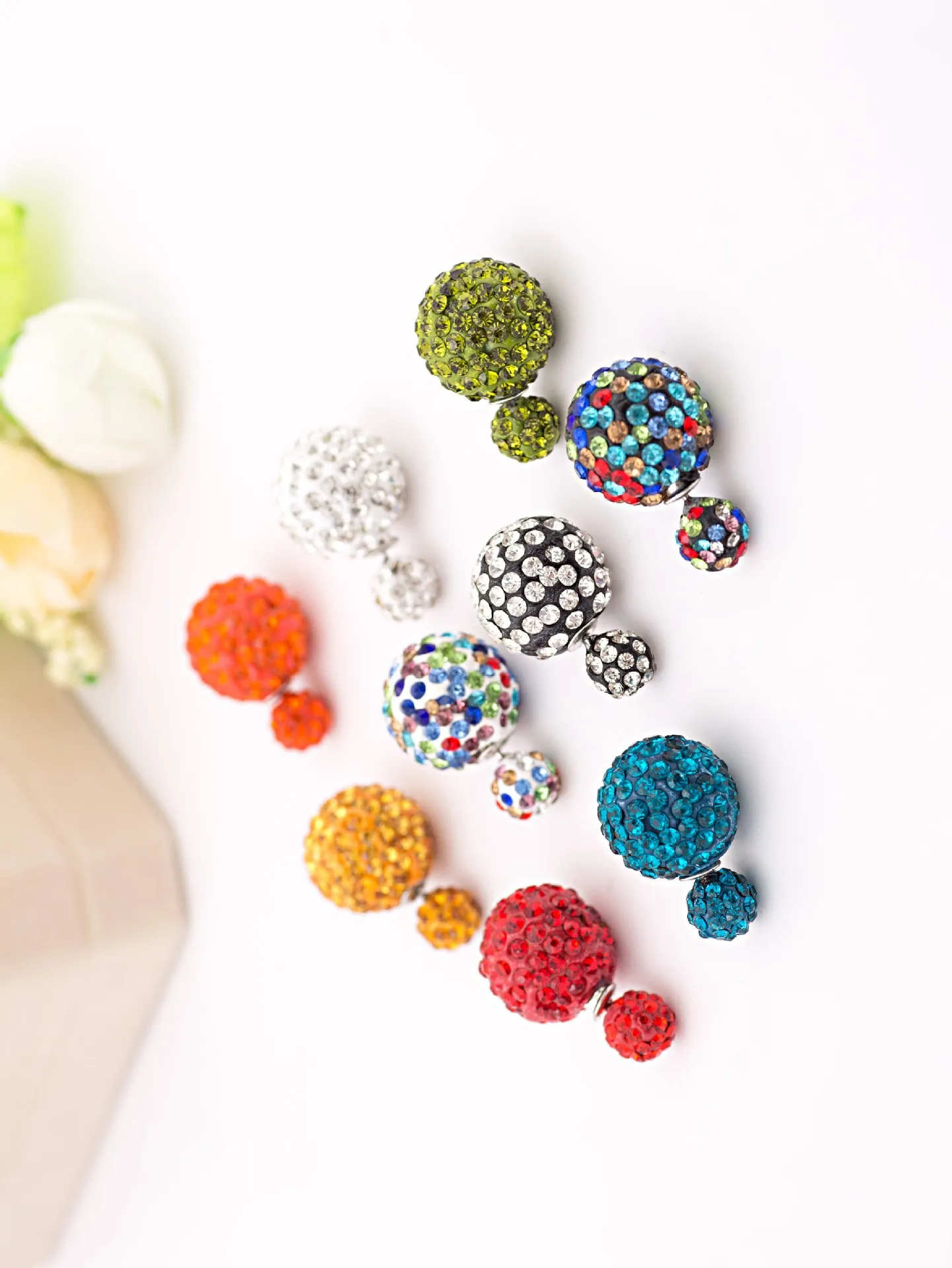 Double Sided Size Pearl Candy Stud Earrings Shambhala Princess Rhinestone Earrings Female Color Earrings stud earrings
Double Sided Size Pearl Candy Stud Earrings Shambhala Princess Rhinestone Earrings Female Color Earrings stud earrings