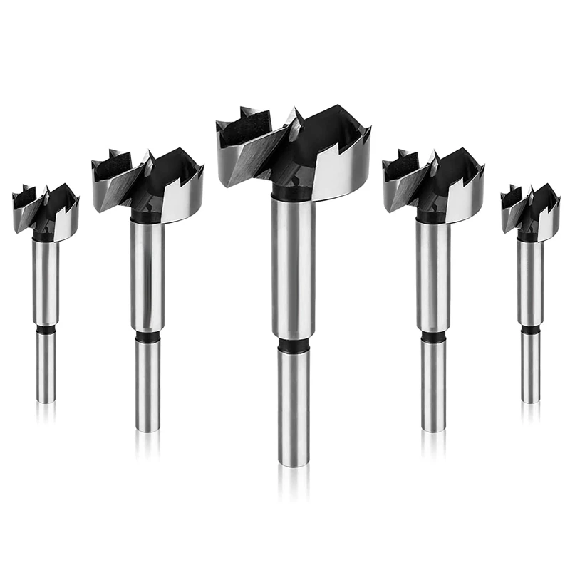 Forstner Bit Set, 5-Pcs Forstner Bits Wood Drilling Smooth Flat-Bottomed Pocket Holes In Wood, 3/8Inch Shank Fit Drills
Forstner Bit Set, 5-Pcs Forstner Bits Wood Drilling Smooth Flat-Bottomed Pocket Holes In Wood, 3/8Inch Shank Fit Drills
