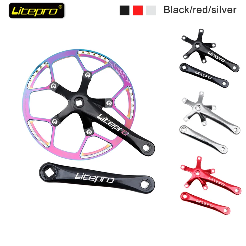 Litepro Folding Bicycle Crank BMX Square Hole Wide and Narrow Tooth 48/50/52/54/56/58T Single Disc Square Hole Crank Sprocket
Litepro Folding Bicycle Crank BMX Square Hole Wide and Narrow Tooth 48/50/52/54/56/58T Single Disc Square Hole Crank Sprocket