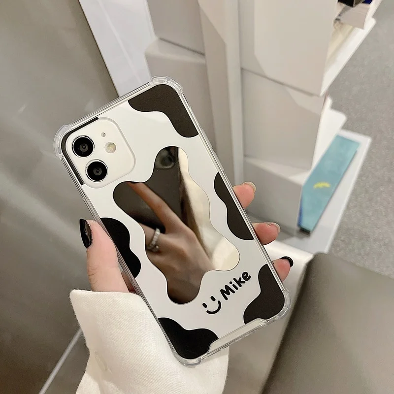 For iPhone 7 8 Plus 13 11 12 Pro Max Cute milk cow pattern mirror Soft Cover For iPhone X XR XS Max Shockproof Clear Phone Case
For iPhone 7 8 Plus 13 11 12 Pro Max Cute milk cow pattern mirror Soft Cover For iPhone X XR XS Max Shockproof Clear Phone Case