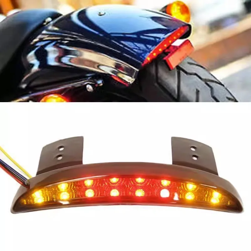 Motorcycle Chopped Fender Edge Tail Light Amber Turn Signal LED Red Stop Brake Rear TailLight for Harley Sportster XL 883 1200
Motorcycle Chopped Fender Edge Tail Light Amber Turn Signal LED Red Stop Brake Rear TailLight for Harley Sportster XL 883 1200
