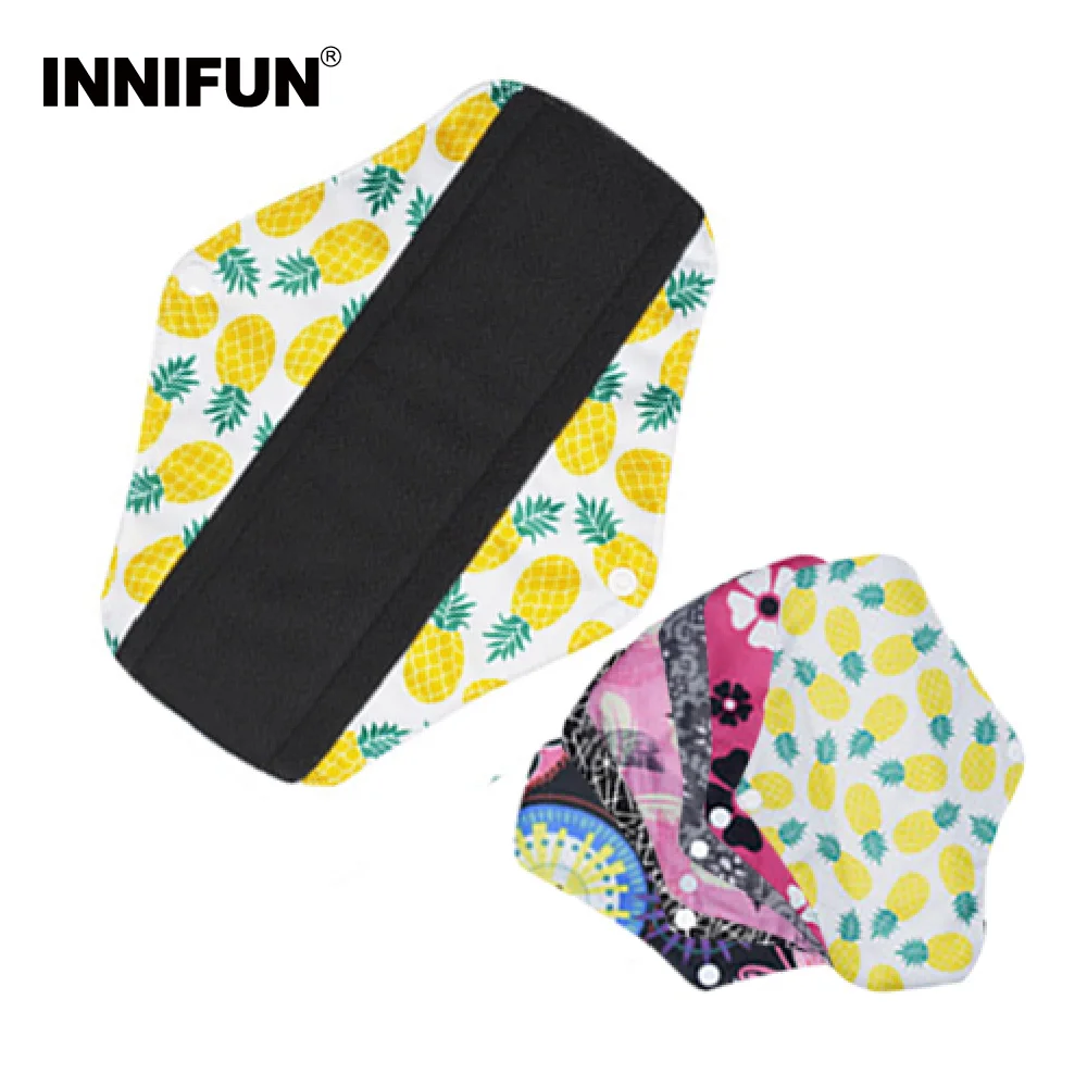 18*2.5cm Reusable Gasket Bamboo Menstrual Pads Print Absorbent Charcoal Cloth Soft Cotton Against Skin 1 Piece 25g
18*2.5cm Reusable Gasket Bamboo Menstrual Pads Print Absorbent Charcoal Cloth Soft Cotton Against Skin 1 Piece 25g