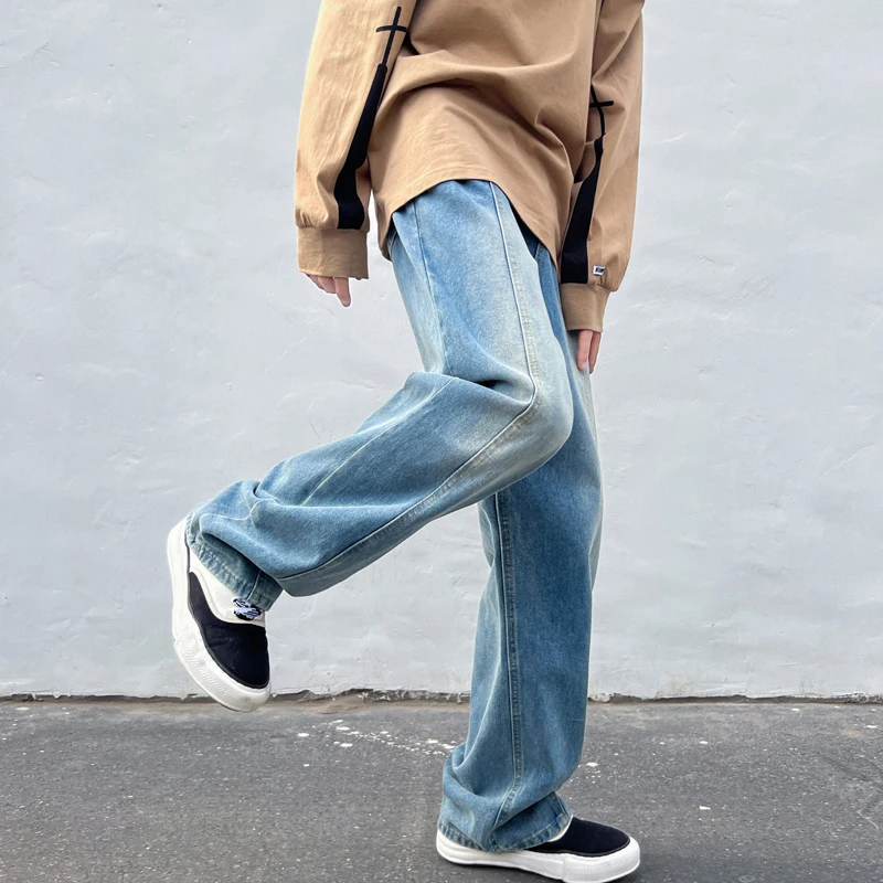 Y2K Light Blue Man Jeans Straight Cylinder Male Wide Leg Trousers Winter 2022 New Style Temperament Versatile Baggy Distressed
Y2K Light Blue Man Jeans Straight Cylinder Male Wide Leg Trousers Winter 2022 New Style Temperament Versatile Baggy Distressed
