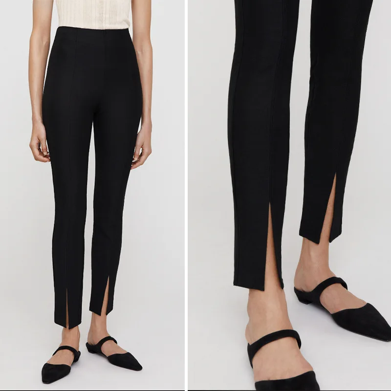 Women Black Linen Pants Slit Stretch Spring and Autumn Slim Fit High Waist All-match Female Long Trousers New 2022
Women Black Linen Pants Slit Stretch Spring and Autumn Slim Fit High Waist All-match Female Long Trousers New 2022