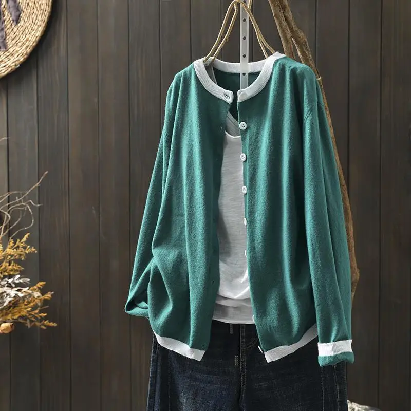 Women's Sweaters Long Sleeved 2023 Spring Cardigan New Thin Loose Casual Style Versatile Outwear Fashion Single Breasted Jumpers
Women's Sweaters Long Sleeved 2023 Spring Cardigan New Thin Loose Casual Style Versatile Outwear Fashion Single Breasted Jumpers