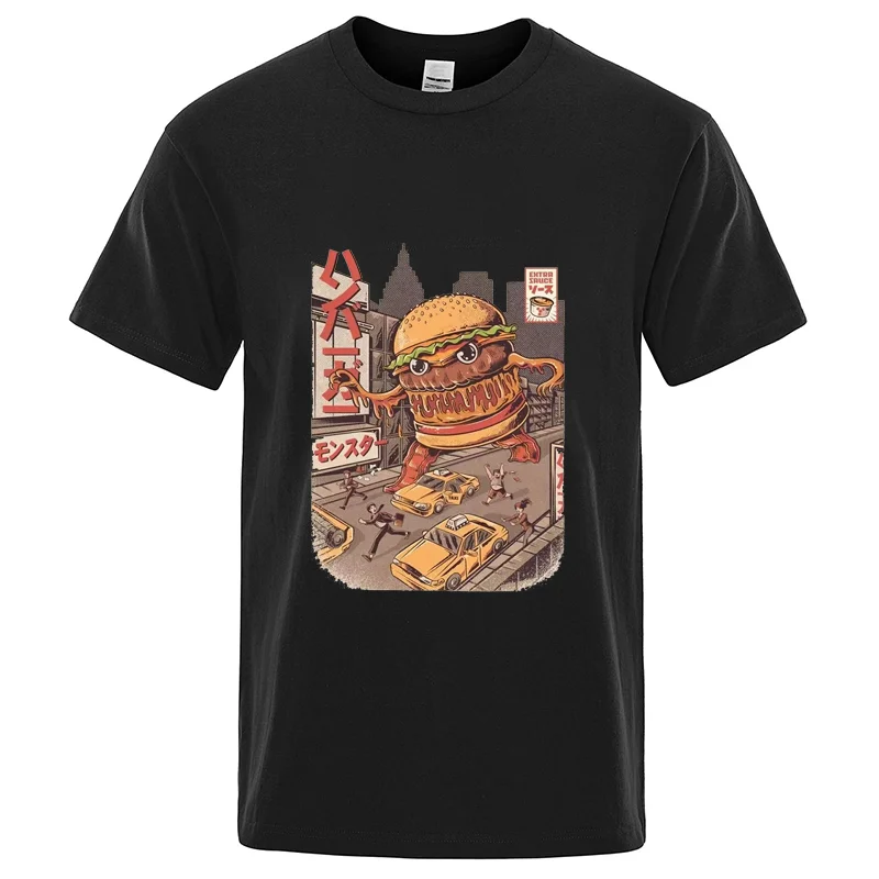 Hamburger Monster Cotton T-shirt Japan Harajuku Men's Clothes Gym Anime Tops Cartoon Aesthetic Clothing Breathable Casual Tees
Hamburger Monster Cotton T-shirt Japan Harajuku Men's Clothes Gym Anime Tops Cartoon Aesthetic Clothing Breathable Casual Tees