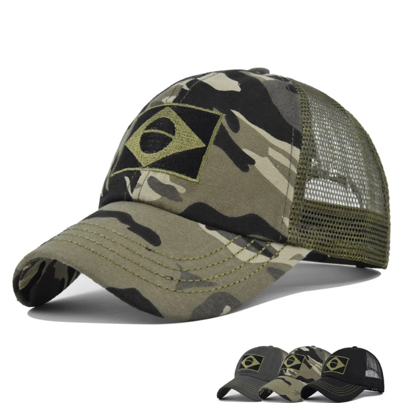 Army Camouflage Male Baseball Cap Men Embroidered Brazil Flag Caps Outdoor Sports Tactical Dad Hat Casual Hunting Hats
Army Camouflage Male Baseball Cap Men Embroidered Brazil Flag Caps Outdoor Sports Tactical Dad Hat Casual Hunting Hats