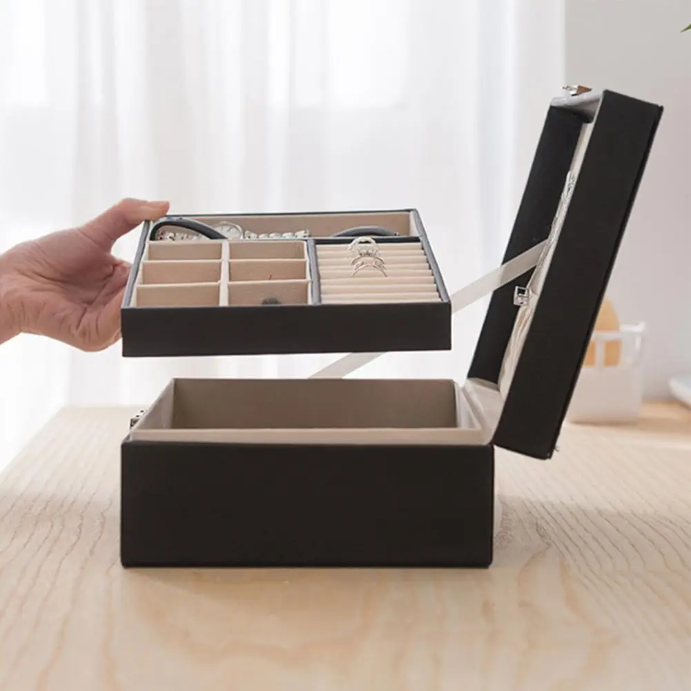 Convenient Jewelry Case Double-layer Long Lasting Jewelry Storage Case for Rings Jewelry Box
Convenient Jewelry Case Double-layer Long Lasting Jewelry Storage Case for Rings Jewelry Box