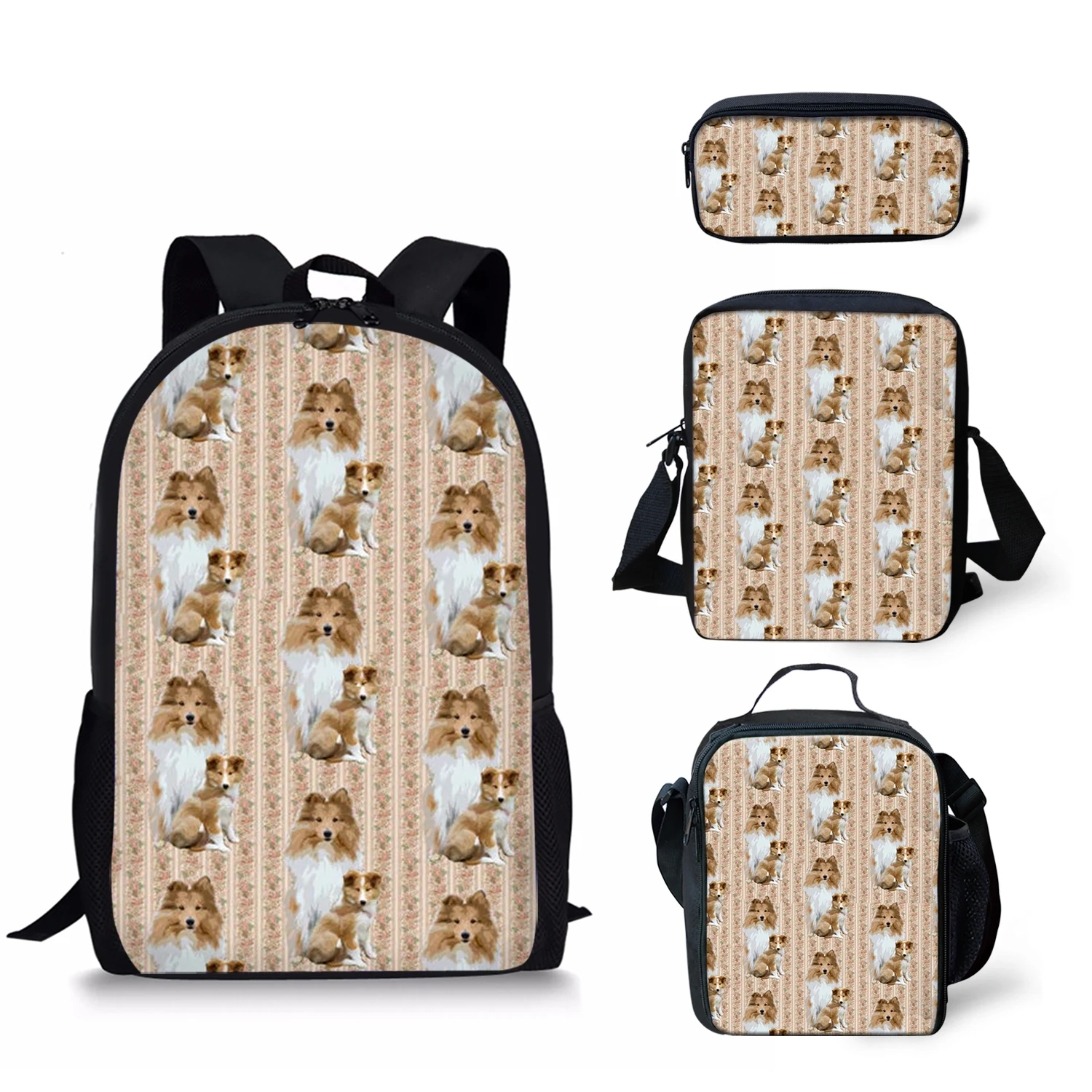 Cartoon Dog Print Backpack Pencil & Cross-body Lunch Bag Set Portable Travel Children's Knapsack Large Capacity School Bag
Cartoon Dog Print Backpack Pencil & Cross-body Lunch Bag Set Portable Travel Children's Knapsack Large Capacity School Bag