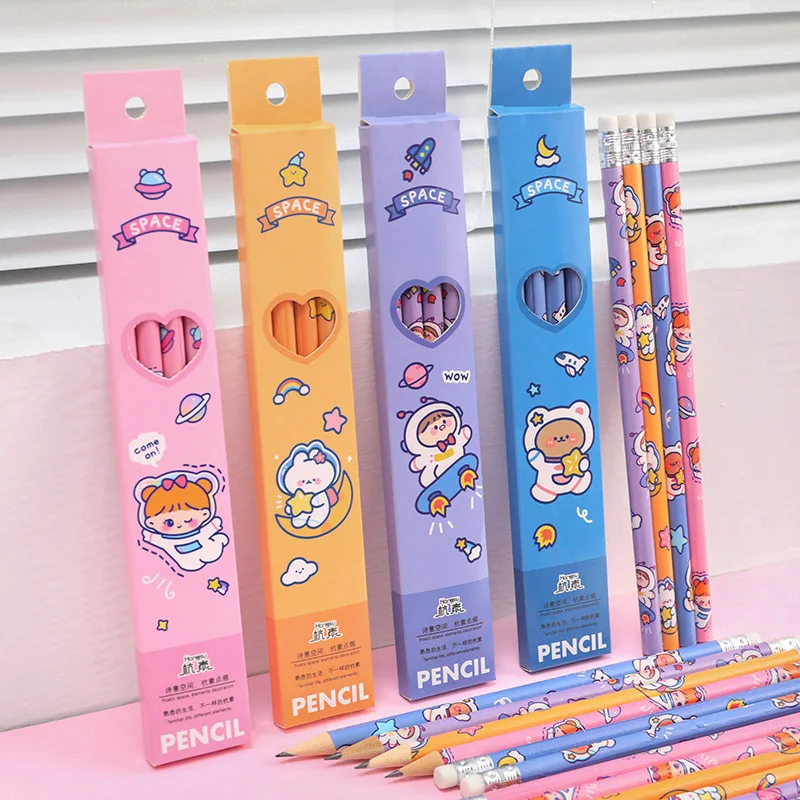 

Детский графитовый карандаш 4 шт., милые корейские и японские Канцтовары, карандаши для рисования скетчей, школьные принадлежности, дешевые ...
