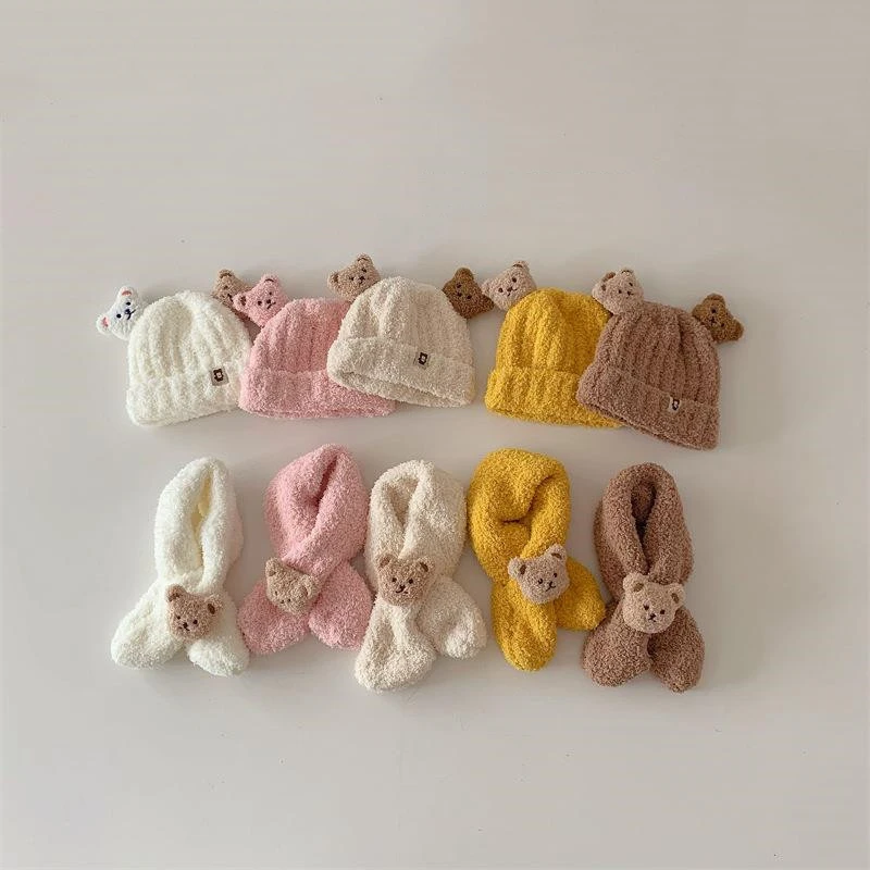 2Pcs/Set Baby Bear Hat Scarf Set Winter Warm Infant Knit Hat Cross Bib for Boys Girls Outdoor Child Beanies Cap Accessories 
2Pcs/Set Baby Bear Hat Scarf Set Winter Warm Infant Knit Hat Cross Bib for Boys Girls Outdoor Child Beanies Cap Accessories