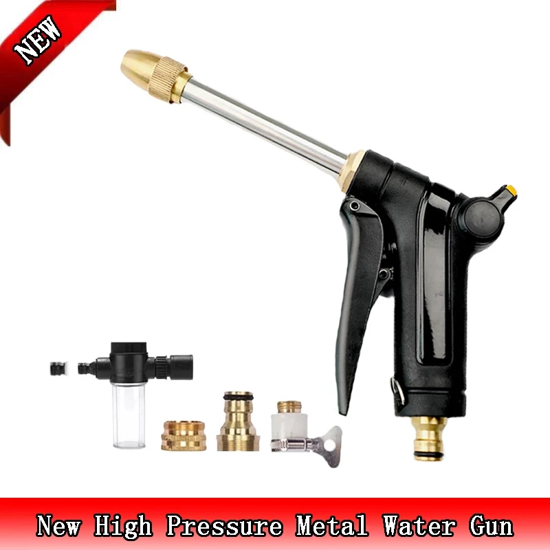 High Pressure Car Wash Spray Gun Garden Hose Nozzle Adjustable Sprinkler Water Gun Garden Lawn Watering Irrigation Tool Watergun
High Pressure Car Wash Spray Gun Garden Hose Nozzle Adjustable Sprinkler Water Gun Garden Lawn Watering Irrigation Tool Watergun