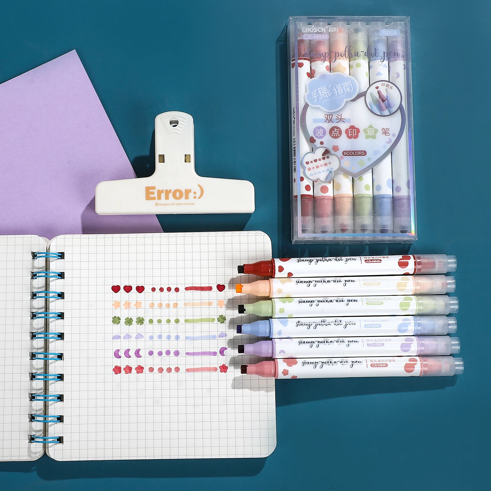 Набор маркер-штампов в горошек
Набор маркер-штампов в горошек