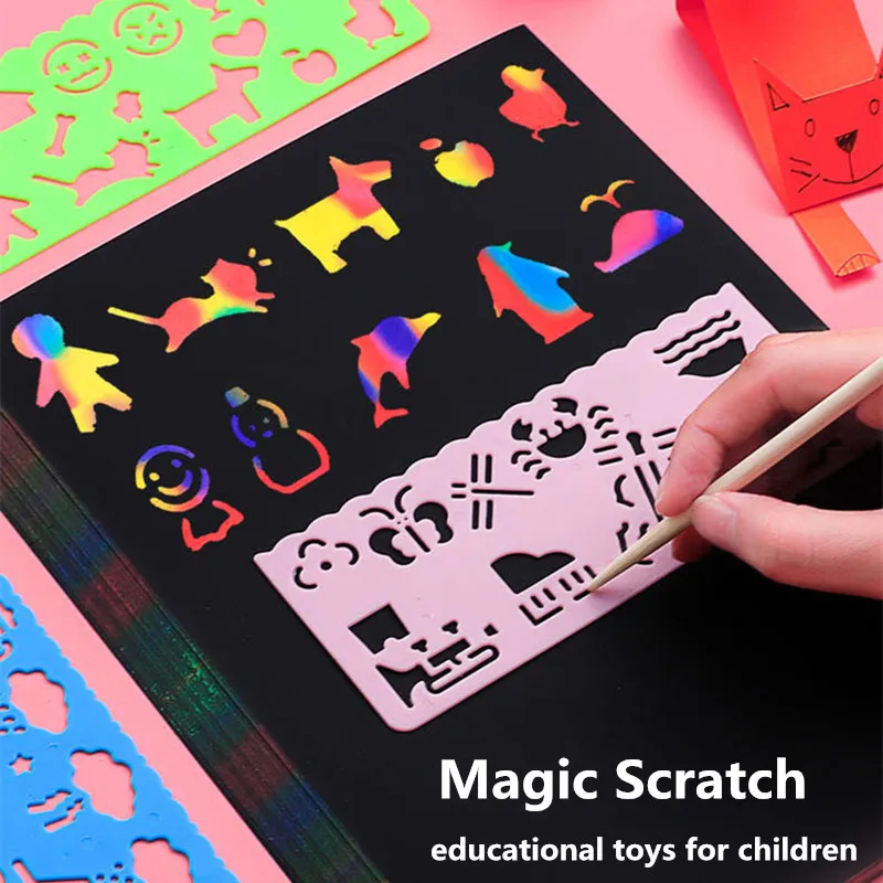 Набор радужных искусственных карт 30 волшебных красочных рисунков трафарет и линейка калейдоскопа для самостоятельного рисования игрушек ... 
Набор радужных искусственных карт 30 волшебных красочных рисунков трафарет и линейка калейдоскопа для самостоятельного рисования игрушек ...