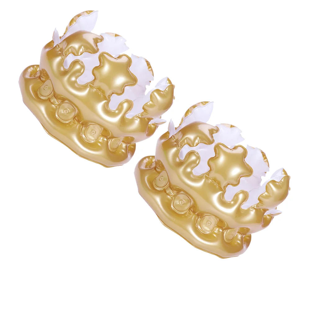 

Креативный надувной шар в виде короны, 2 шт., надувная Корона, декор для детей, размер L (золотистый)
