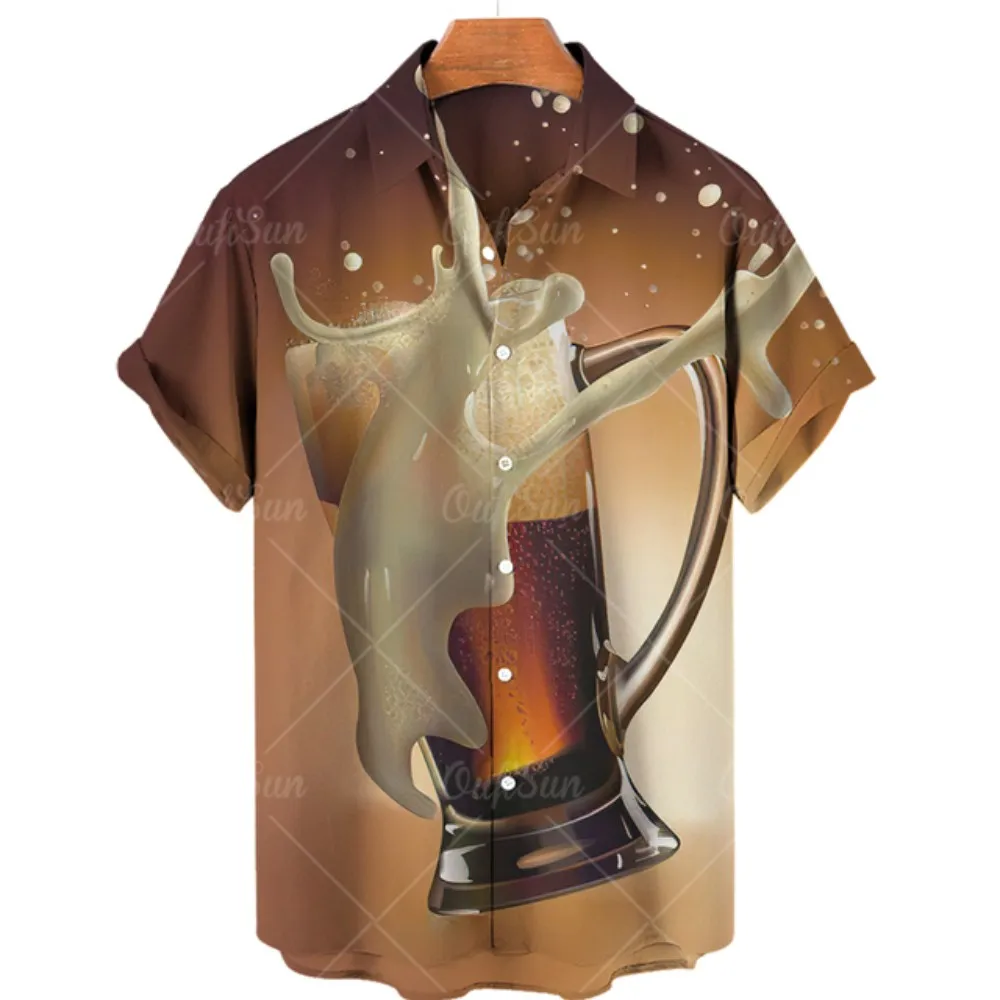 3D Printing Hawaiian Beer Short Sleeved Shirt Man for Summer Beach Holiday Hip-hop Men's and Street Oversized Casual Clothing
3D Printing Hawaiian Beer Short Sleeved Shirt Man for Summer Beach Holiday Hip-hop Men's and Street Oversized Casual Clothing