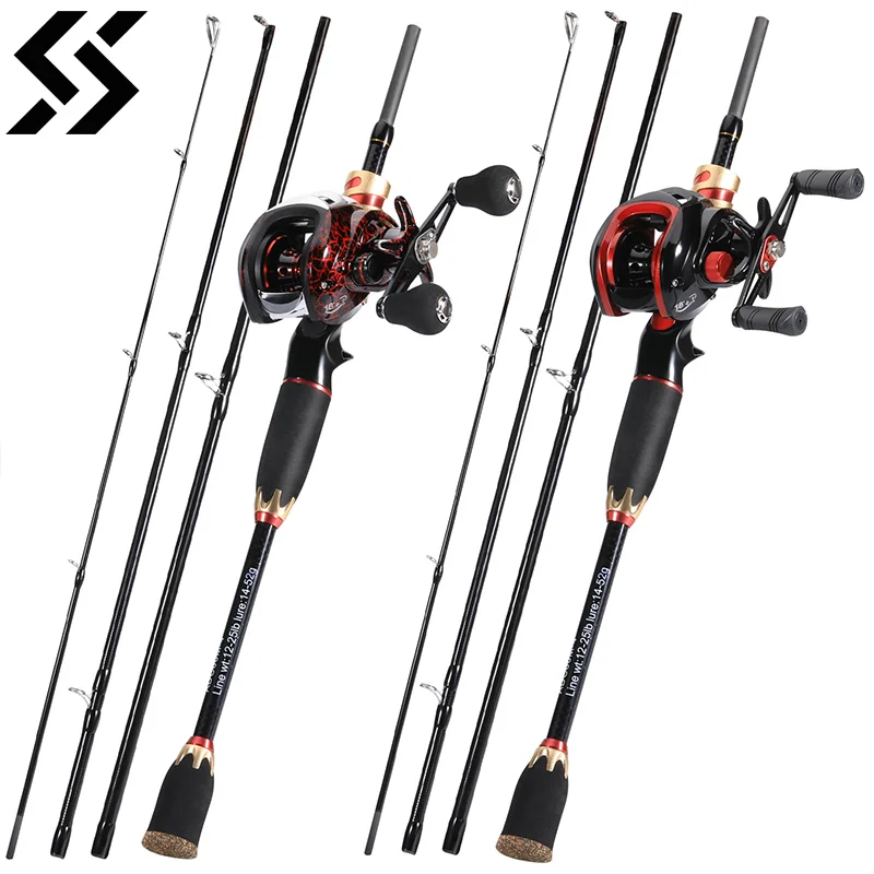 Sougayilang Casting Fishing Rod and Reel Combo 4 Section Carbon Fibre Rod and 7.2:1 High Speed Ratio Baitcasting Fishing Reel
Sougayilang Casting Fishing Rod and Reel Combo 4 Section Carbon Fibre Rod and 7.2:1 High Speed Ratio Baitcasting Fishing Reel