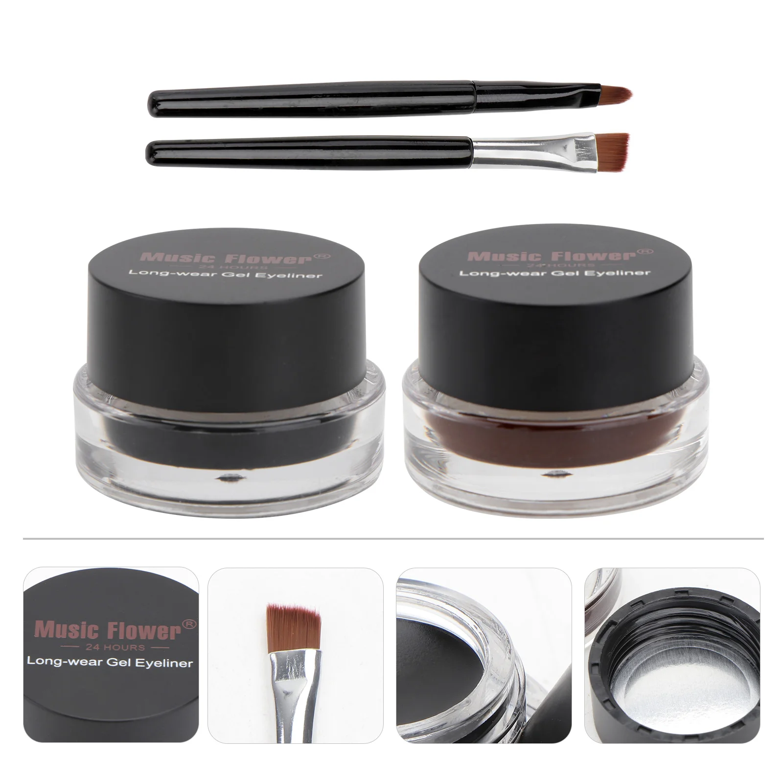 Eyeliner Eyebrow Brown Black Eyeshadow Set Brush Smudge Proof Glitter Lightdark Cream
Eyeliner Eyebrow Brown Black Eyeshadow Set Brush Smudge Proof Glitter Lightdark Cream