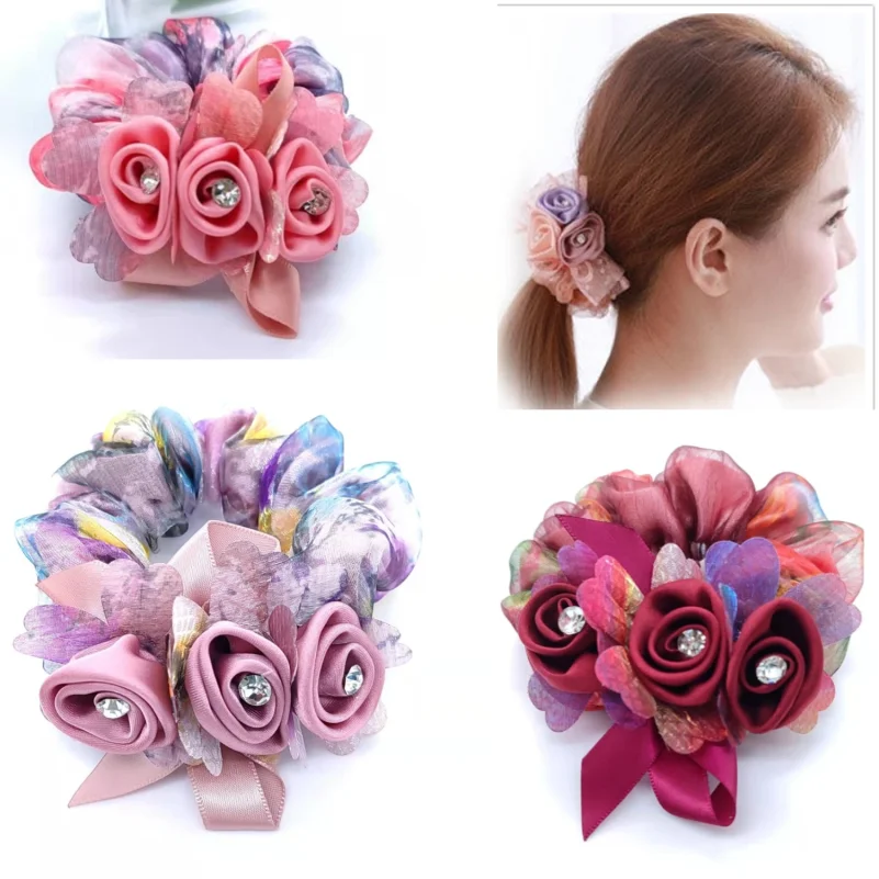 Korean Yarn Silk Hair Accessories Hair Rope Flower Hair Ring Female Elastic Rubber Band Updo Bun Head Ornament Scrunchies Ties
Korean Yarn Silk Hair Accessories Hair Rope Flower Hair Ring Female Elastic Rubber Band Updo Bun Head Ornament Scrunchies Ties