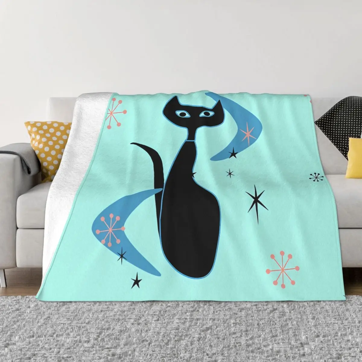 Atomic Cat Old Style Blanket Flannel Spring Autumn Mid Century Kitty Boomerang Warm Throws For Winter Bedding
Atomic Cat Old Style Blanket Flannel Spring Autumn Mid Century Kitty Boomerang Warm Throws For Winter Bedding