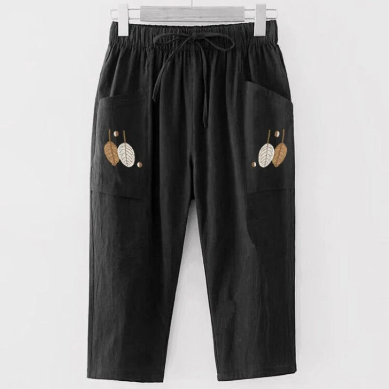 New Cotton Linen Pants Women Spring Summer Printing Harem Capris Pants Elastic Waist Loose Casual Woman's Short Trousers
New Cotton Linen Pants Women Spring Summer Printing Harem Capris Pants Elastic Waist Loose Casual Woman's Short Trousers