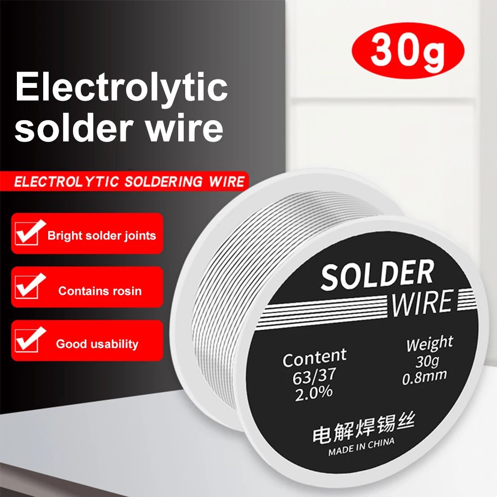 0.8 mm Solder Wire High Purity Rosin Welding Wire Roll with Low Melting Point for Electrical Soldering DIY Electronics 2% Flux
0.8 mm Solder Wire High Purity Rosin Welding Wire Roll with Low Melting Point for Electrical Soldering DIY Electronics 2% Flux