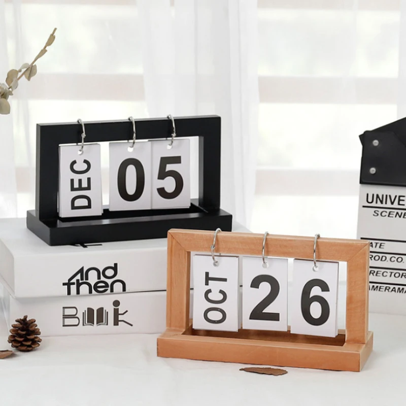 Modern Wooden Page Turning Calendar Desk Decoration Living Room Study Miniatures Home Decor Accessories
Modern Wooden Page Turning Calendar Desk Decoration Living Room Study Miniatures Home Decor Accessories