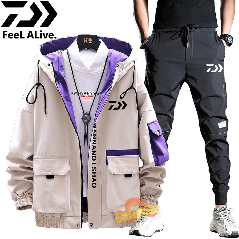 2023 Spring Summer Men's Thin Fishing Suits Fashion Hooded Jacket + Pants Two-piece Outdoor Comfortable Breathable Casual Suit
2023 Spring Summer Men's Thin Fishing Suits Fashion Hooded Jacket + Pants Two-piece Outdoor Comfortable Breathable Casual Suit