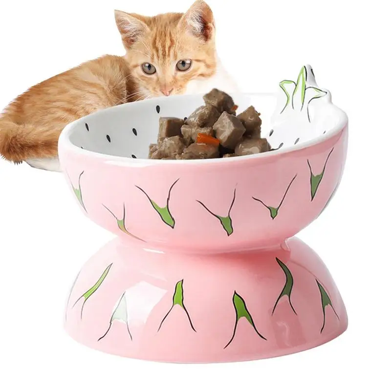 Ceramic Cat Bowl Elevated Pet Supplies Elevated Pet Feeder Bowl Fruit Design Slanted Cat Food Or Water Bowls Anti-Slip Cat Bowl
Ceramic Cat Bowl Elevated Pet Supplies Elevated Pet Feeder Bowl Fruit Design Slanted Cat Food Or Water Bowls Anti-Slip Cat Bowl